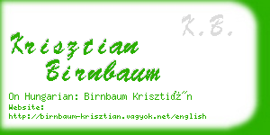 krisztian birnbaum business card